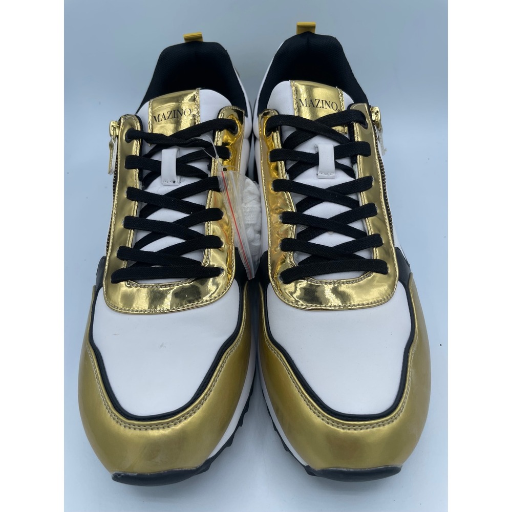 Mazino Spinel-035 Mens Fashion Sneakers Gold White Black Size 15 JMS2182103S - Picture 3 of 9